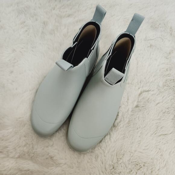 Everlane Sage Green Chunky Lug Sole Chelsea Rain Boots Waterproof Bootie 7 - Picture 5 of 9